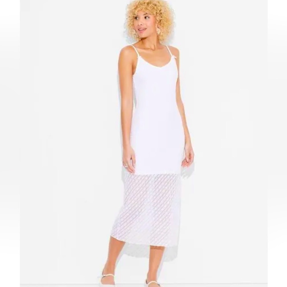 Wild Fable women’s knit dress with underlining XL white